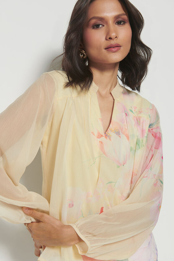Buttercup Floral Top, Yellow, image 1